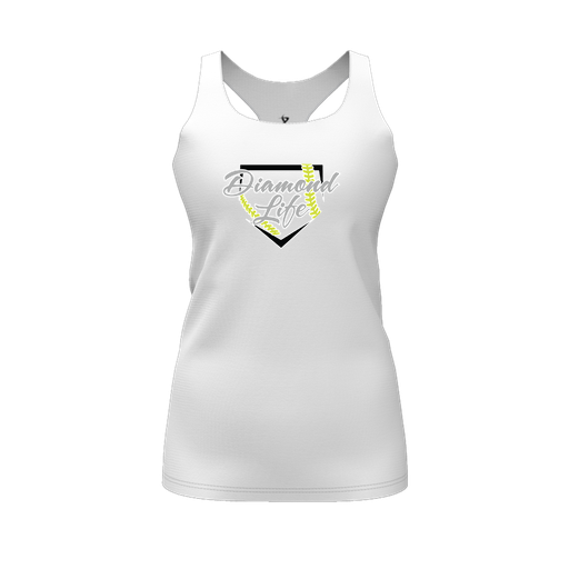 [FT0TRBWH-FYS-LOGO2] Decker Racerback Tank Top (Female Youth S, White, Logo 2)