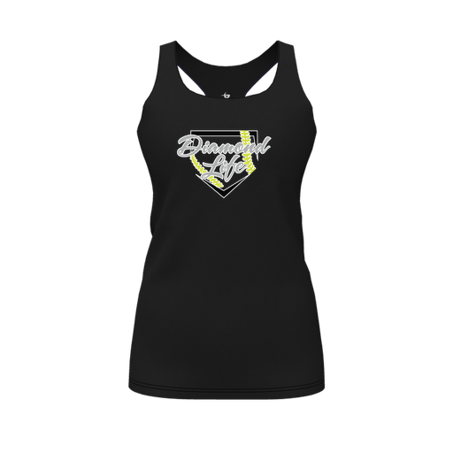 [FT0TRBBK-FYS-LOGO2] Decker Racerback Tank Top (Female Youth S, Black, Logo 2)