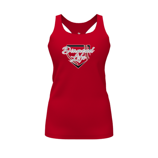 [FT0TRBRD-FYS-LOGO1] Decker Racerback Tank Top (Female Youth S, Red, Logo 1)