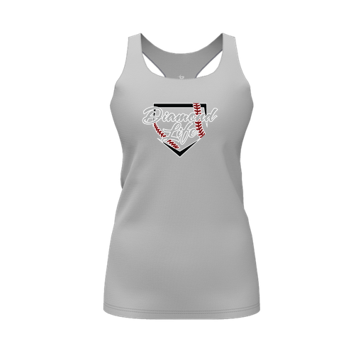 [FT0TRBGY-FYS-LOGO1] Decker Racerback Tank Top (Female Youth S, Gray, Logo 1)