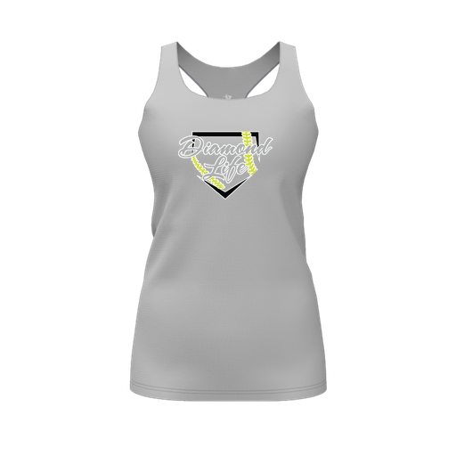 [FT0TRBGY-FYS-LOGO2] Decker Racerback Tank Top (Female Youth S, Gray, Logo 2)