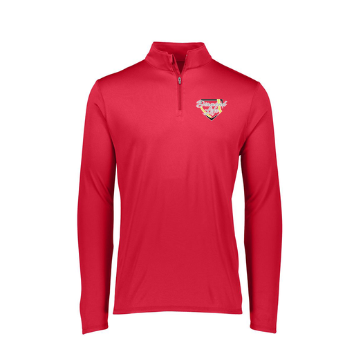 [FTLQFLRD-FAXS-LOGO2] Decker Women's Flex-Lite 1/4 Zip Shirt (Female Adult XS, Red, Logo 2)