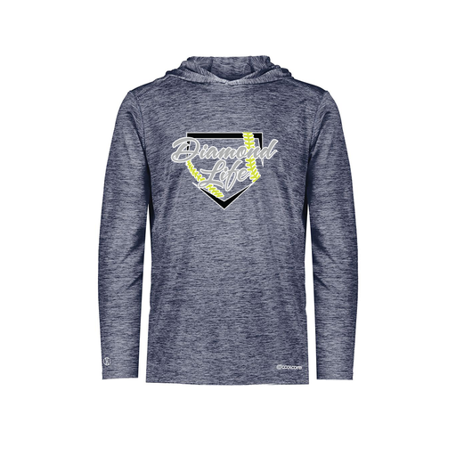 [FOLHCGNV-YS-LOGO2] Decker Youth Charge Hoodie (Youth S, Navy, Logo 2)