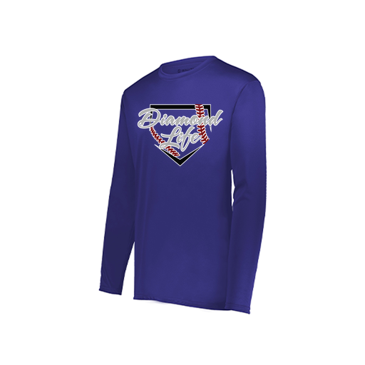 [222822.747.XS-LOGO1] Men's LS Smooth Sport Shirt (Adult XS, Purple, Logo 1)