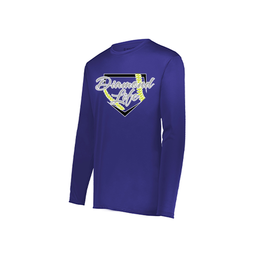 [222822.747.XS-LOGO2] Men's LS Smooth Sport Shirt (Adult XS, Purple, Logo 2)