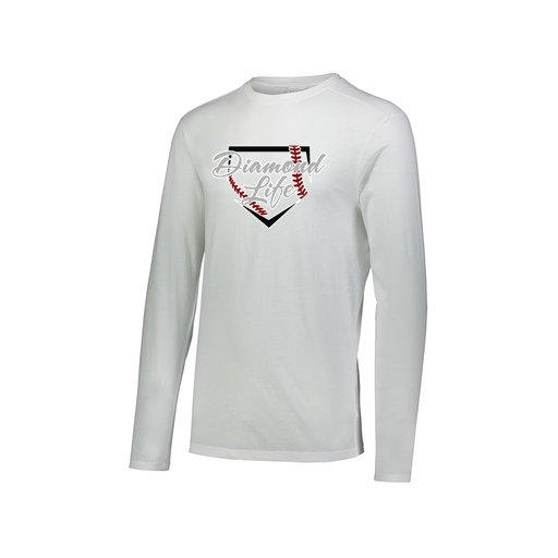 [FTLCUBWH-AXS-LOGO1] Decker Men's Tri-Blend T-Shirt - Long Sleeve (Adult XS, White, Logo 1)