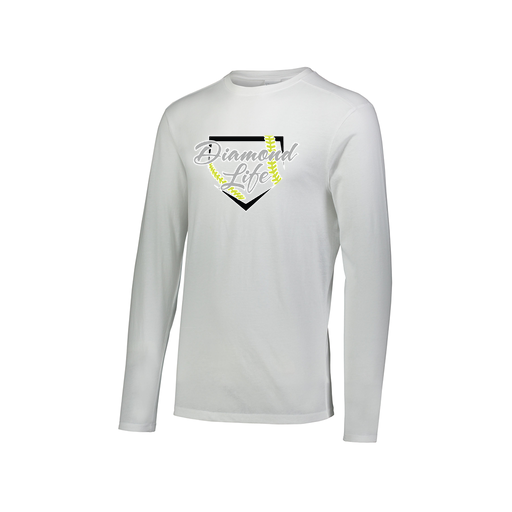 [FTLCUBWH-AXS-LOGO2] Decker Men's Tri-Blend T-Shirt - Long Sleeve (Adult XS, White, Logo 2)