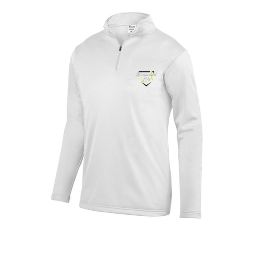 [FOLQFFWH-AS-LOGO2] Decker Men's FlexFleece 1/4 Zip (Adult S, White, Logo 2)