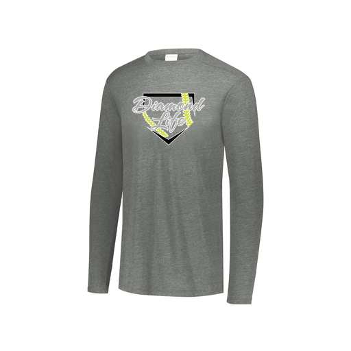 [FTLCUBGY-YS-LOGO2] Decker Youth Tri-Blend T-Shirt - Long Sleeve (Youth S, Gray, Logo 2)
