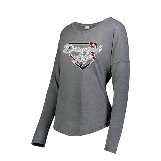 [FTLCUBGY-FAXS-LOGO1] Decker Women's Tri-Blend T-Shirt - Long Sleeve (Female Adult XS, Gray, Logo 1)